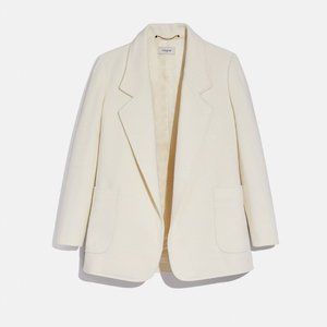 Coach Open Front Wool Blazer
